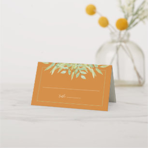 Tarjeta De Asiento Vegetación acuática en el Boda ocre