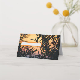 Tarjeta De Asiento Vegetación al atardecer