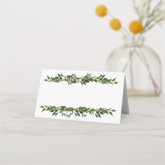 Tarjeta De Asiento Vegetación de ramas de oliva