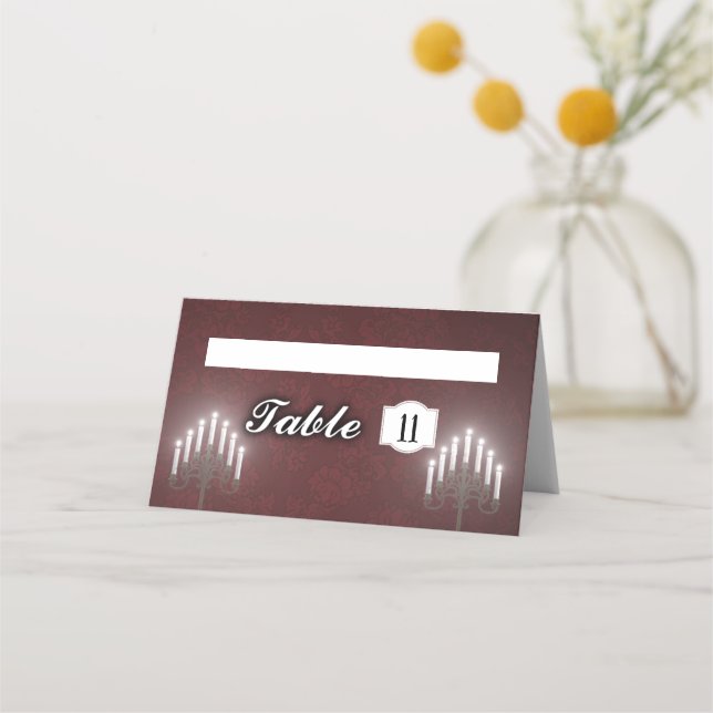 Tarjeta De Asiento Velas (Anverso)