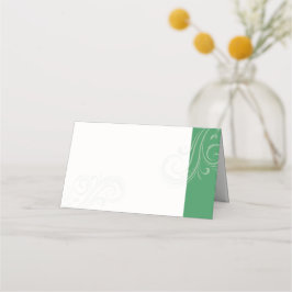 Tarjeta de asiento verde, colección de Bodas Carol
