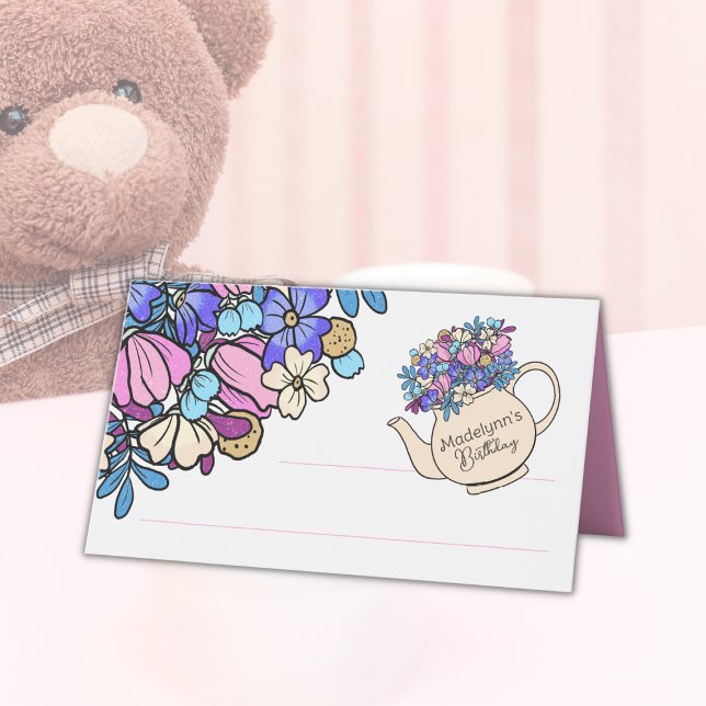 Tarjeta De Asiento Vestir Chicas Cumpleaños Fiesta de té (Subido por el creador)