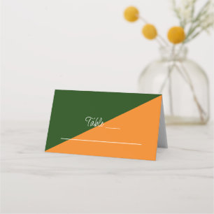 Tarjeta De Asiento Vibrante Sunrise Boda Minimalista de Mezcla y Coin