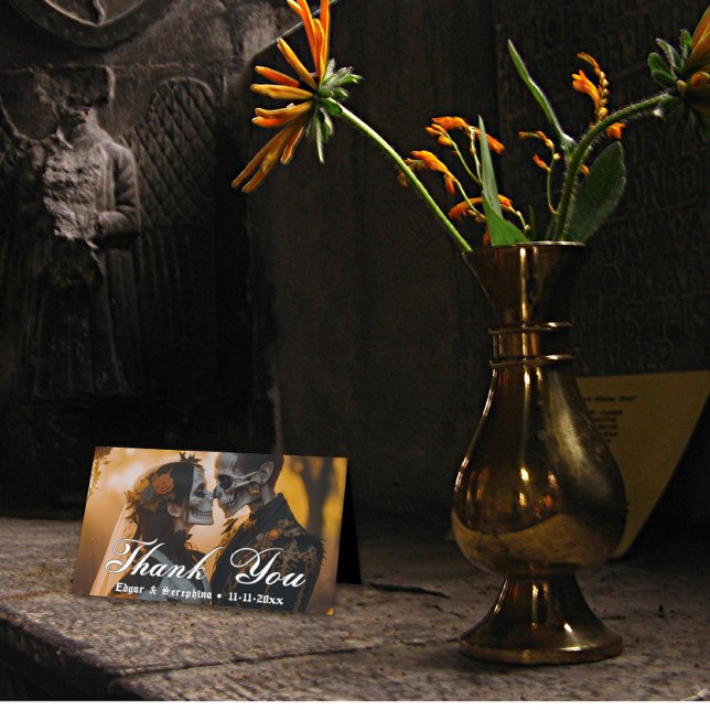 Tarjeta De Asiento Victoriano gótico Boda único oscuro (Gothic Victorian Unique Dark Wedding Place Card)