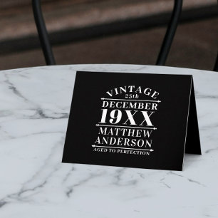 Tarjeta De Asiento Viñeta personalizada de edad avanzada a perfección