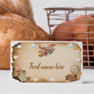 Tarjeta De Asiento Vintage Airplane Birday Place Card