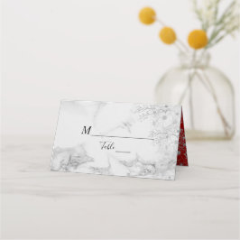 Tarjeta De Asiento Vintage Elegant Black Boda Place Card