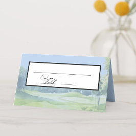 Tarjeta De Asiento Watercolor Golf Theme Wedding Place Card