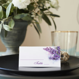 Tarjeta De Asiento Watercolor Lilacs Spring Wedding