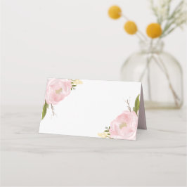 Tarjeta De Asiento Watercolor Rubor Pink Peonies Floral Place Cards