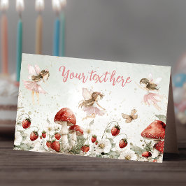 Tarjeta De Asiento whimsical garden fairies birthday Food Tent 
