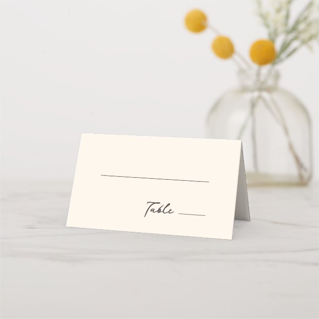 Tarjeta De Asiento Whimsical Quirky manuscrito gris oscuro (Anverso)