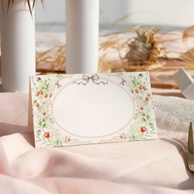 Tarjeta De Asiento Wildflower Strawberry Place Card (Subido por el creador)
