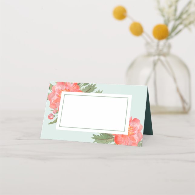 Tarjeta De Asiento Winter Peony (Anverso)