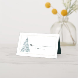 Tarjeta De Asiento Winter Pine Romance
