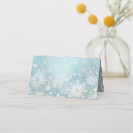Tarjeta De Asiento Winter Wonderland Snowflake Boda
