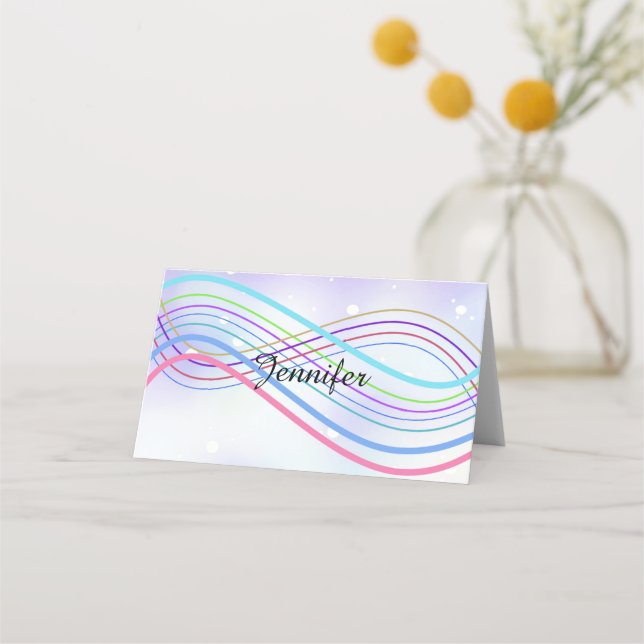 Tarjeta De Asiento Winter Wonderland Snowy Name Place Holder (Anverso)