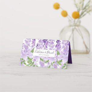 Tarjeta De Asiento Wisteria acuarela BODA