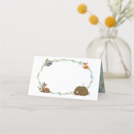 Tarjeta De Asiento Woodland Animal Baby Shower