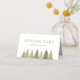 Tarjeta De Asiento Woodland Baby Shower