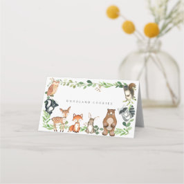 Tarjeta De Asiento Woodland Buffet Food Labels
