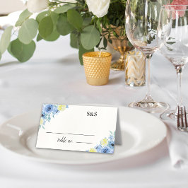Tarjeta De Asiento Yellow Mediterranean Lemon Wedding