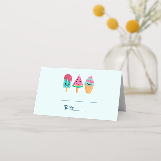 Tarjeta De Asiento Yummy Ice Cream Triam Summer Vibe (Anverso)