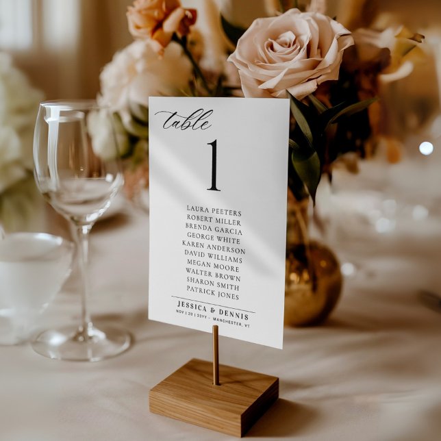 Tarjeta de Asientos de Mesa de Boda con Letra Eleg (Subido por el creador)