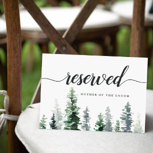 Tarjeta de Asientos Reservados para Boda Timber Gr