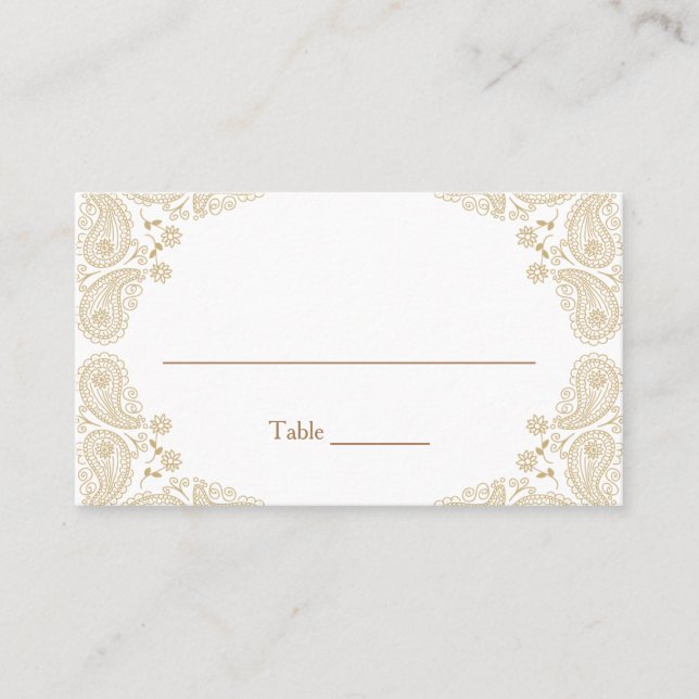 Tarjeta de asignación de tabla de Boda Rústico I P (Anverso)