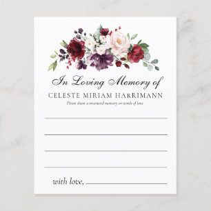 Tarjeta de asistencia funeraria Rosa Floral Share 