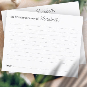 Tarjeta de asistencia moderna funeral de memoria f