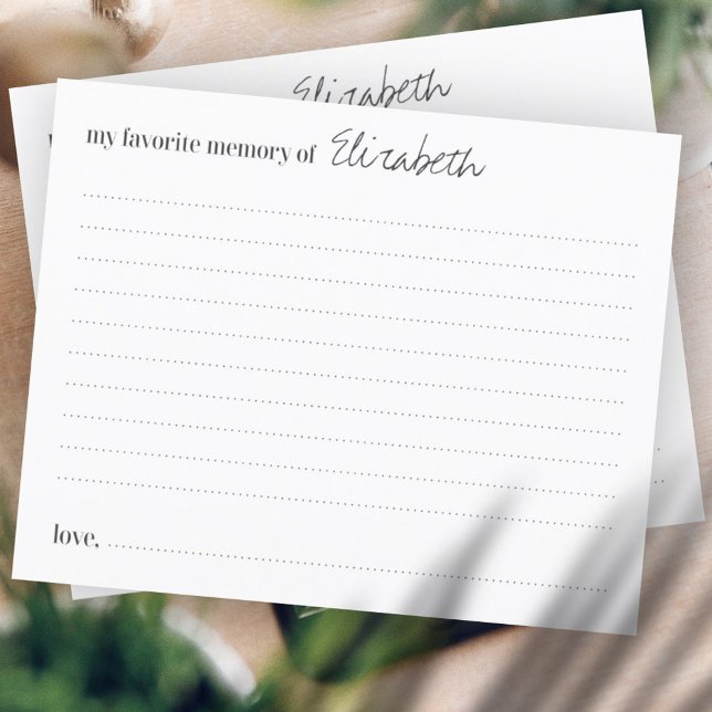 Tarjeta de asistencia moderna funeral de memoria f (Subido por el creador)