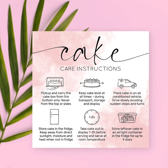 Tarjeta de asistencia para pasteles estética rosa  (Subido por el creador)