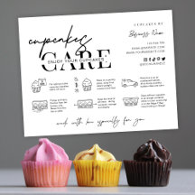 Tarjeta de asistencia para pasteles Tarjeta Minima