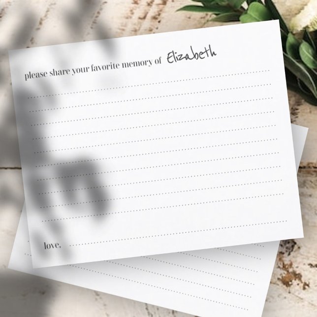 Tarjeta de asistencia simple funeral de memoria fa (Subido por el creador)