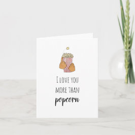 Tarjeta de ASL 'Te Amo Más Que Palomitas de Maíz'