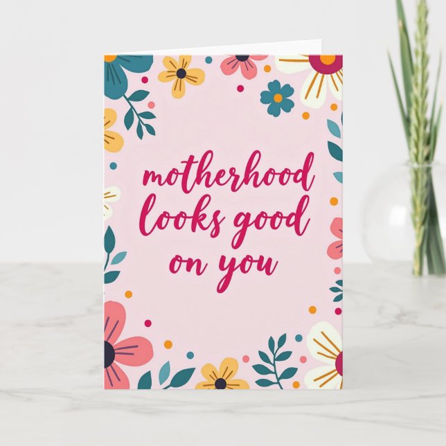 Tarjeta de Aspecto de Maternidad Floral (Anverso)
