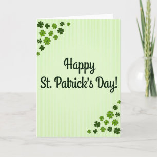 Tarjeta de aspecto de papel kraft verde de San Pat