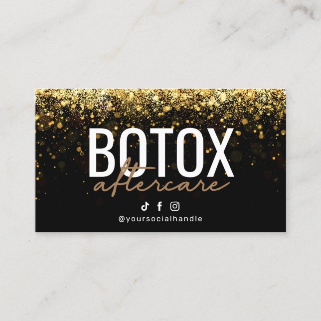 Tarjeta de atención posterior de Botox de oro de p (Anverso)