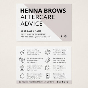 Tarjeta de atención posterior moderna Ombre Henna
