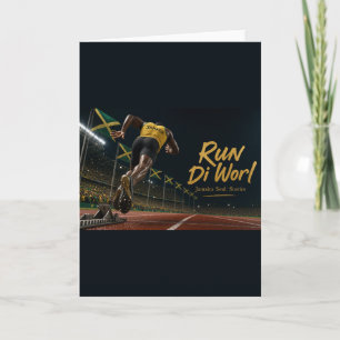 Tarjeta de Atletismo Correr