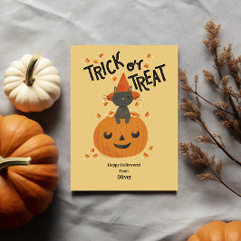 Tarjeta De Aula De Halloween Para Niños Trick O Tr