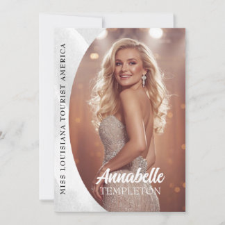 Tarjeta de Autógrafo de Certamen con Diseño de Már