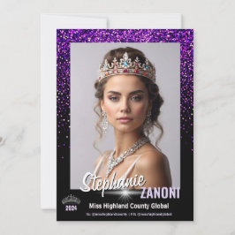 Tarjeta de autógrafo de certamen Purple Royale | C