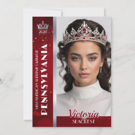 Tarjeta de autógrafo de certamen Red Glam Promo Ph