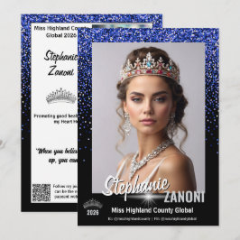 Tarjeta de Autógrafo de Concurso con Código QR y B