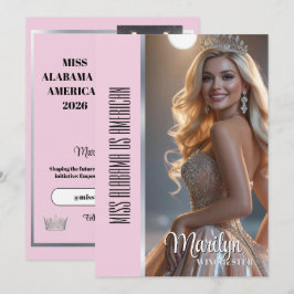 Tarjeta de autógrafo de concurso de adolescentes C