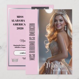 Tarjeta de autógrafo de concurso de adolescentes C