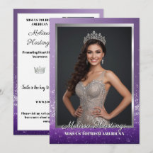 Tarjeta de Autógrafo de Concurso de Belleza Estilo